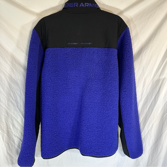 Under Armour UA Legacy Sherpa Swacket Blue Fleece Full Zip Jacket XL NWT - Picture 4 of 5